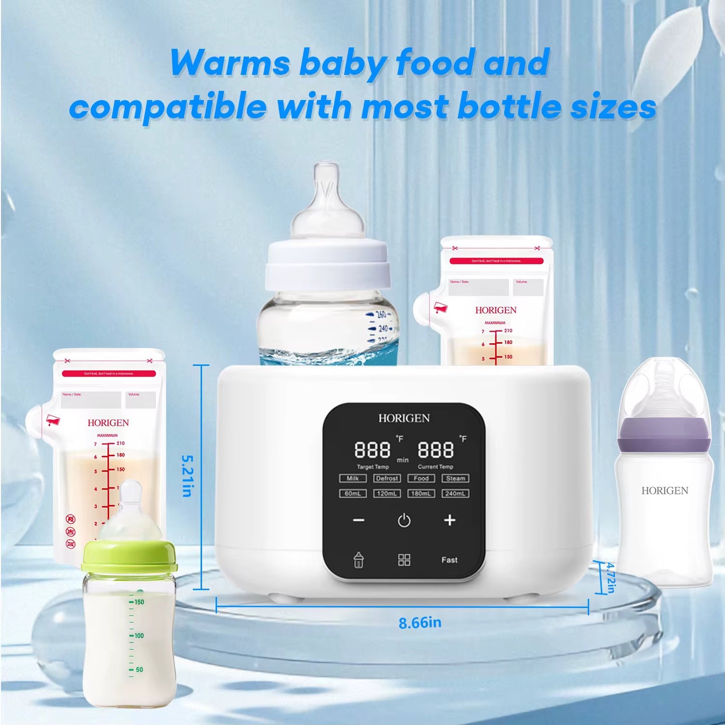 10-in-1 LED Milk Warmer/Sterilizer