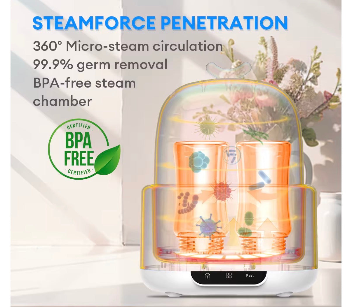 10-in-1 LED Milk Warmer/Sterilizer