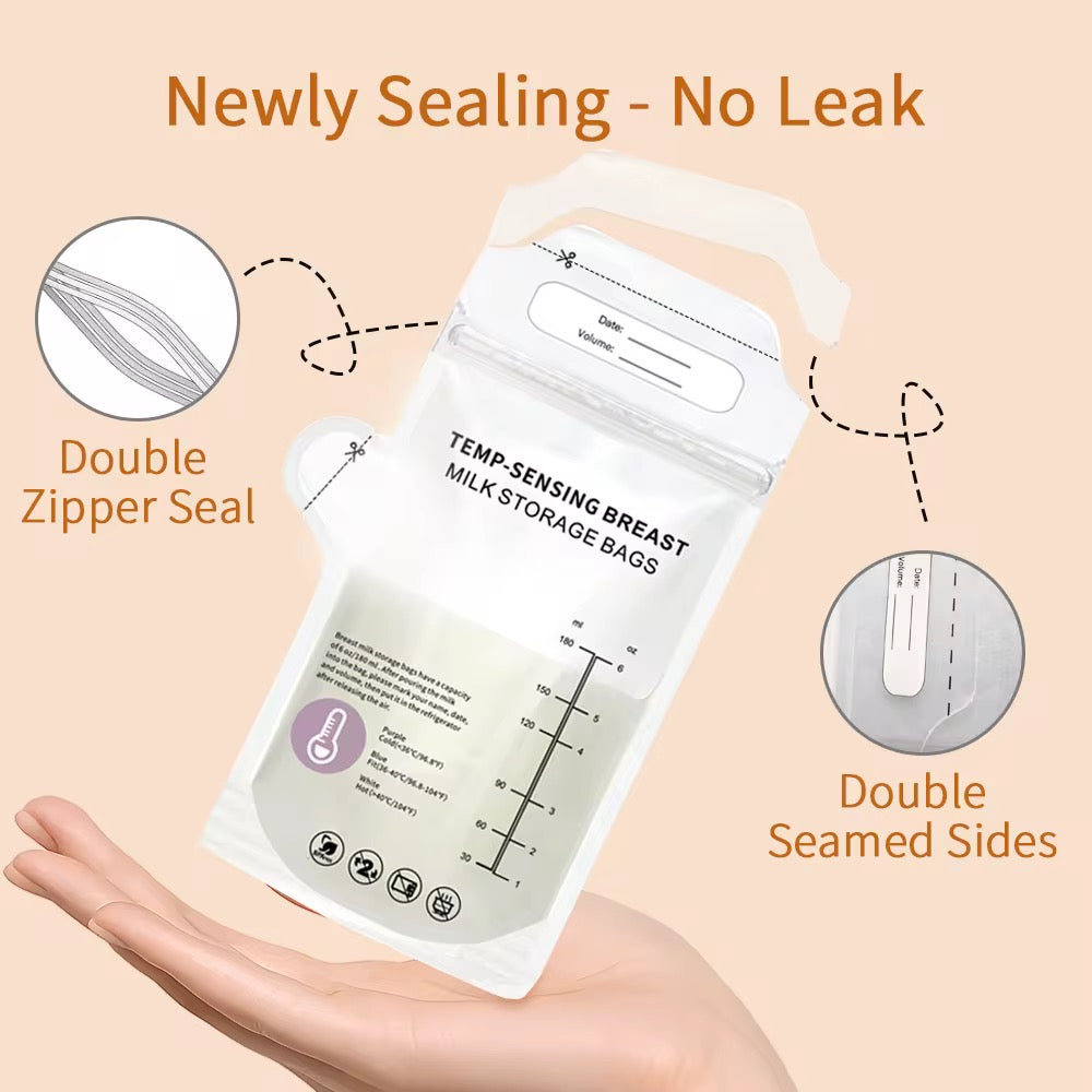 SAAB Temperature Sensing Breastmilk Storage Bags