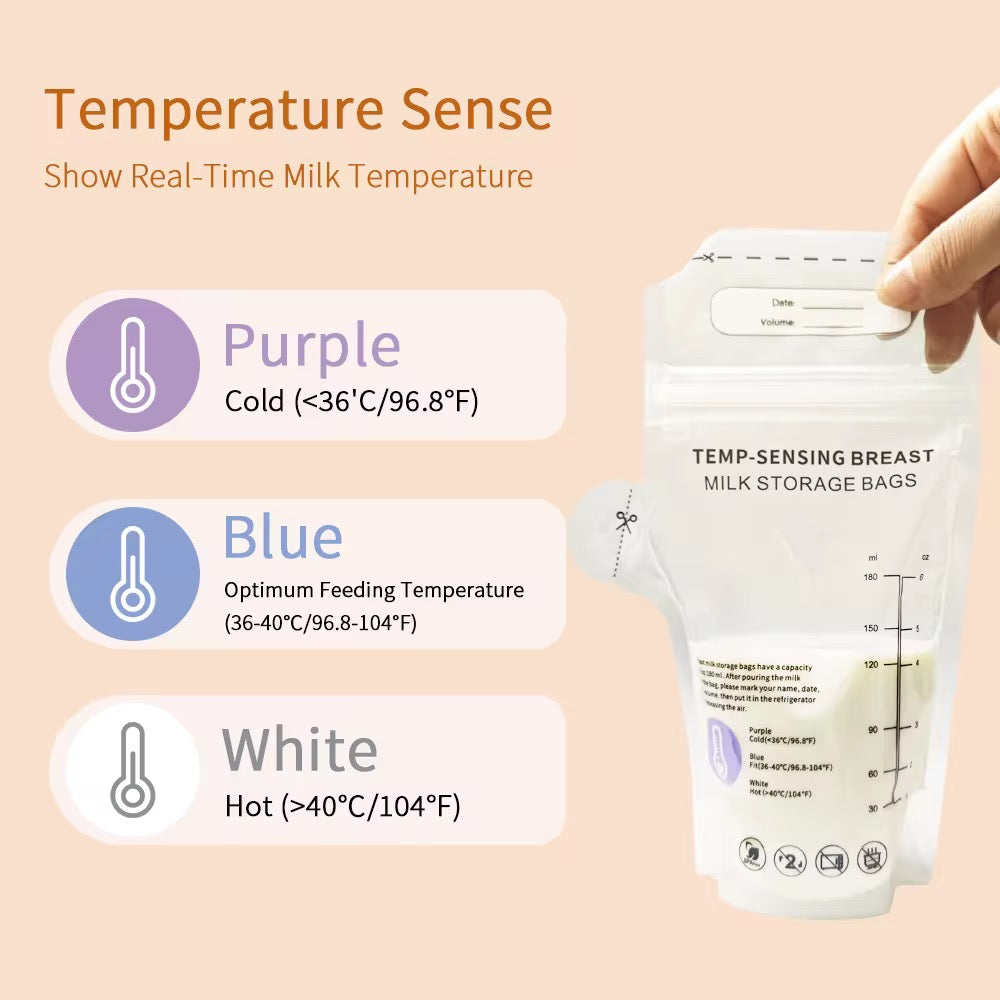 SAAB Temperature Sensing Breastmilk Storage Bags