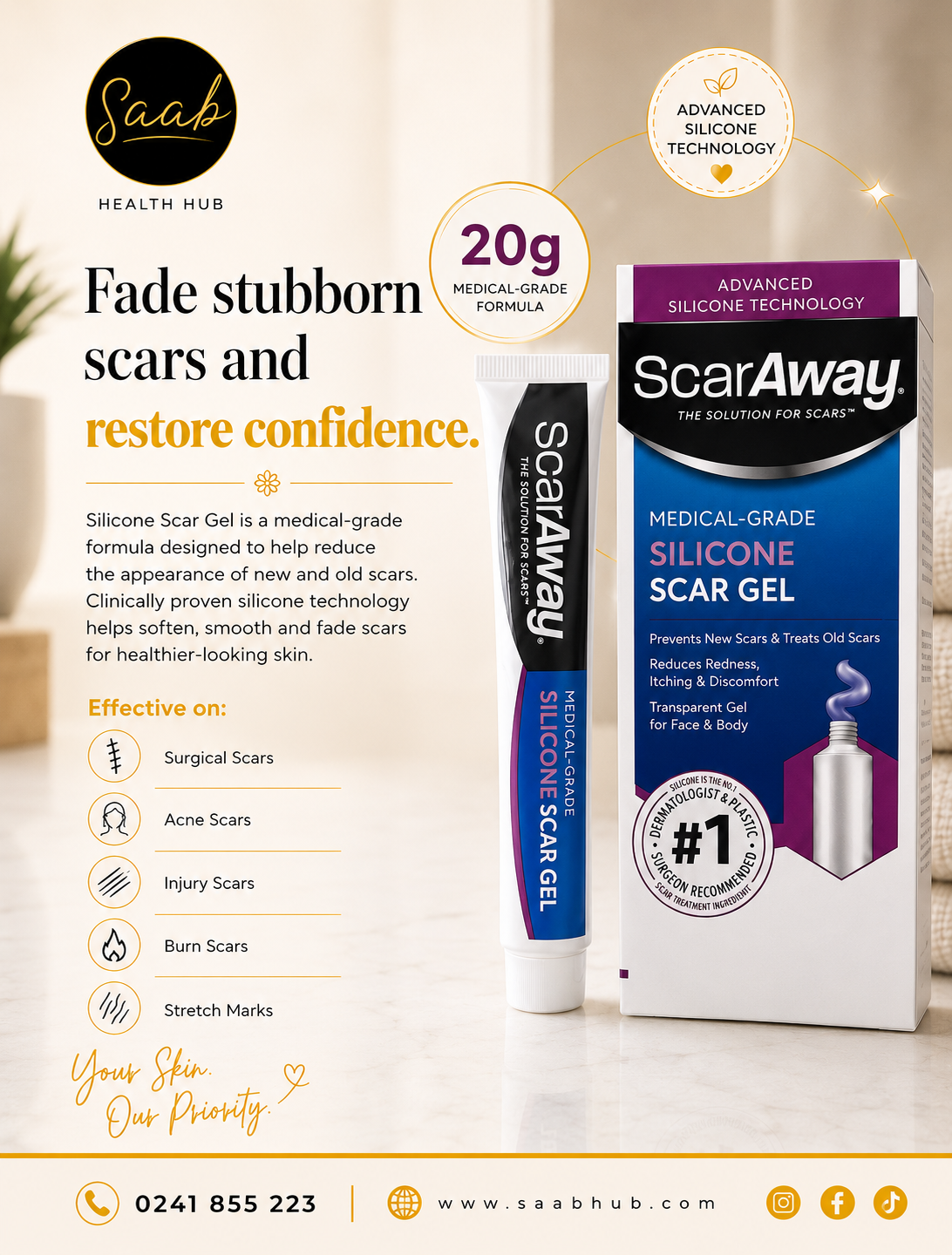 Scaraway Silicone Gel- Medical Grade